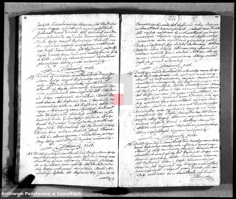 image.from.unit.number "Duplikat Akt Urzędnika Stanu Cwilnego Wyznania Moyżeszowego Okręgu Suwalskiego i Jeleniewskiego Urodzonych, Zaślubionych i Zmarłych z roku 1834"