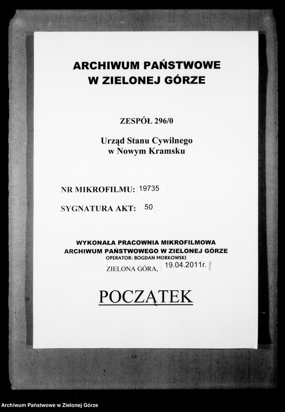 Obraz 1 z jednostki "[Księga małżeństw]"