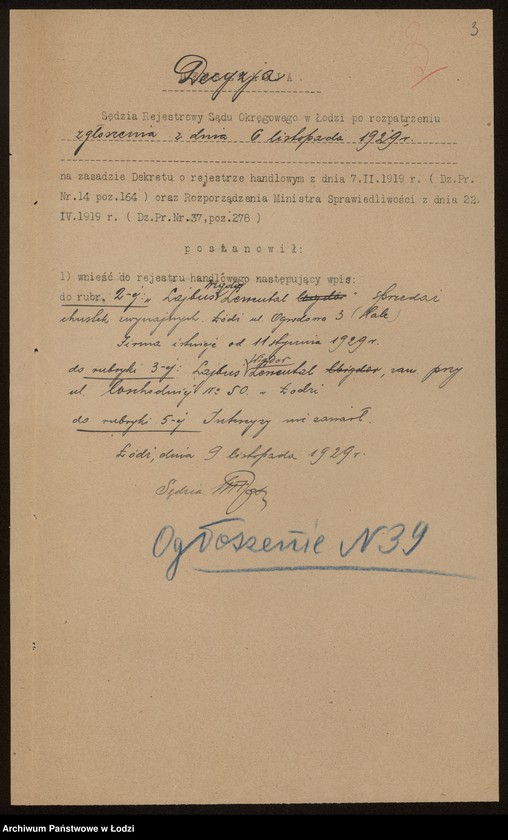 Obraz 5 z jednostki "Lejbuś Wigdor Lewental – sprzedaż chustek"