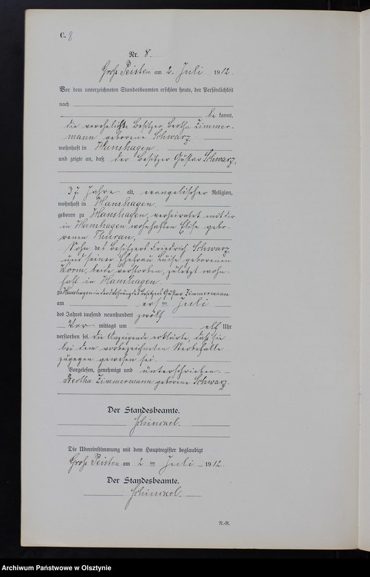 image.from.unit.number "Sterbe-Neben-Register Nr 1 - 14 [ Księga zgonów - wtóropis ]"