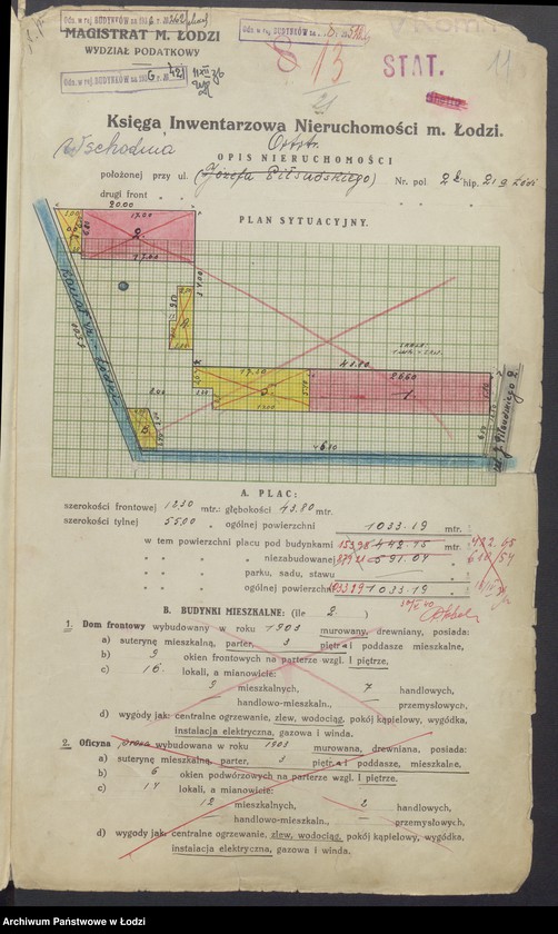 image.from.unit.number "Księga inwentarzowa nieruchomości m. Łodzi ul. Wschodnia"
