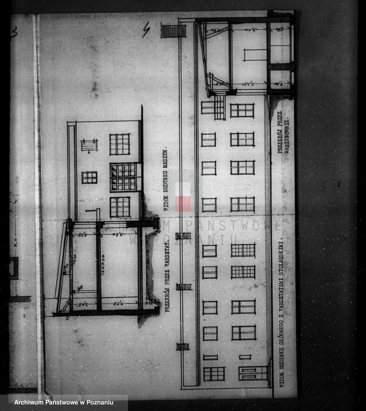 image.from.unit.number "Rysunek na urządzenie fabryki mebli w Poznaniu przy ul. Gąsiorowskich 3 własność W. Maciejewski"