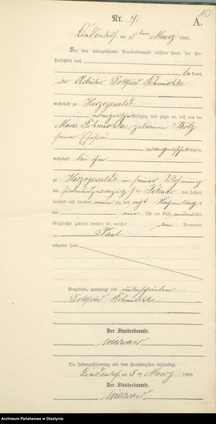 image.from.unit.number "Geburts-Neben-Register Nr 1 - 24 /Fragment księgi/"