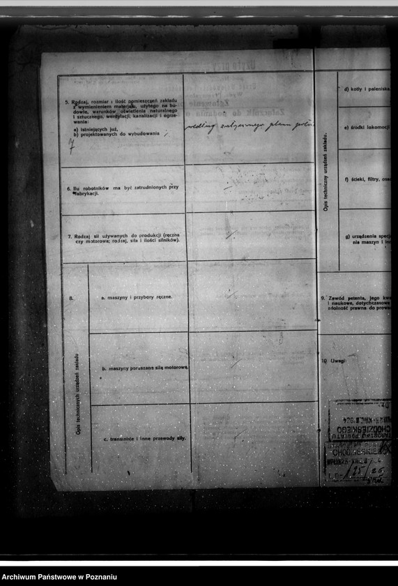 Obraz 11 z jednostki "Zatwierdzenie zakładu przemysłowego /solarni skór/ Emil Draeger w Chodzieży"