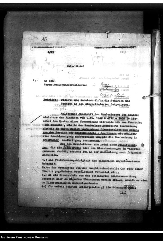 Obraz 14 z jednostki "Dienst- und Wohnraumzuteilung für die Behörden und Beamten"