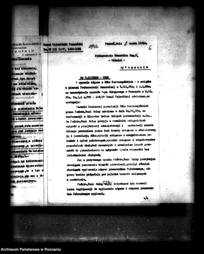 Obraz 10 z jednostki "Jan Swędrowski c/a P.B.R. o odprawę z art. 44 z dóbr krotoszyńskich"