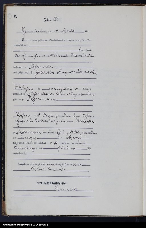 image.from.unit.number "Sterbe-Haupt-Register Nr 1 - 49"