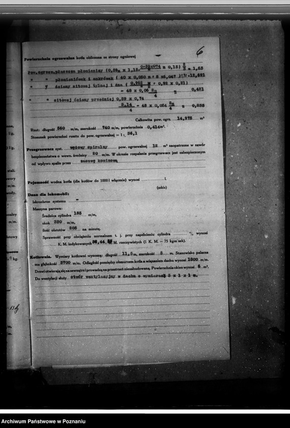 Obraz 10 z jednostki "Cegielnia parowa w Krotoszynie nr woj. kotła 6014"