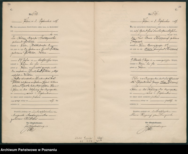 Obraz 13 z jednostki "Księga miejscowa zgonów tom II [Rejestr główny zgonów]"