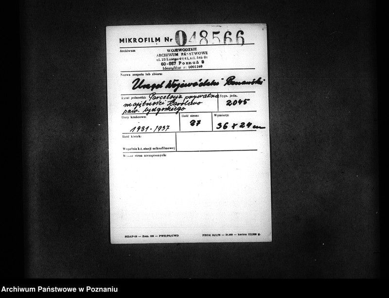 Obraz 2 z jednostki "Parcelacja prywatna majętności Karolewo powiat bydgoski"