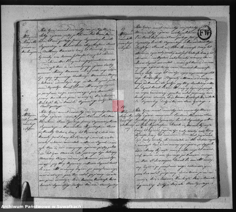 image.from.unit.number "Akta zeszłych stanu cywilnego gminy seyneńskiey od 1-go stycznia 1820 roku."