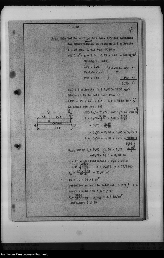 Obraz 11 z jednostki "Stadtische Berechnung. Dienstwohngebäude des Reichsstatthalters Posen"