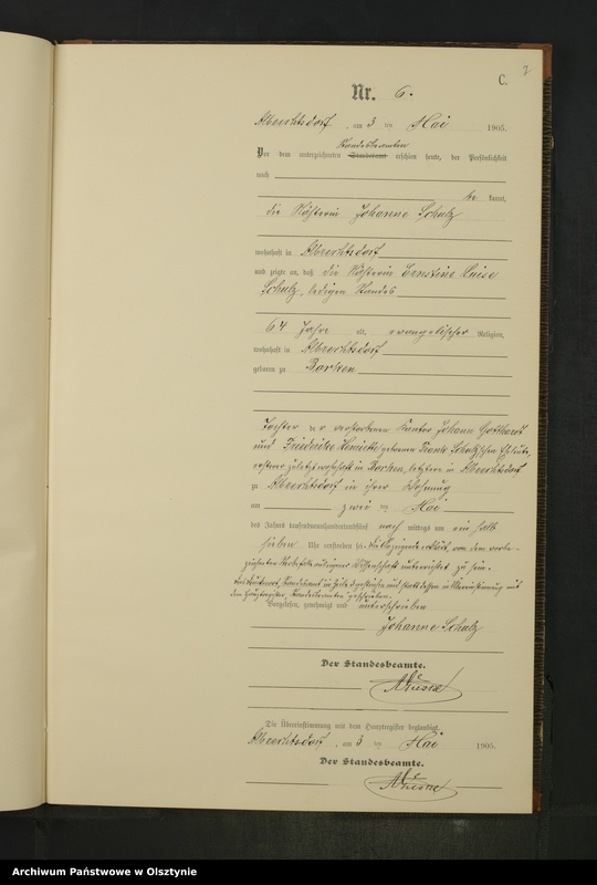 image.from.unit.number "Sterbe-Neben-Register Nr 1 - 25"