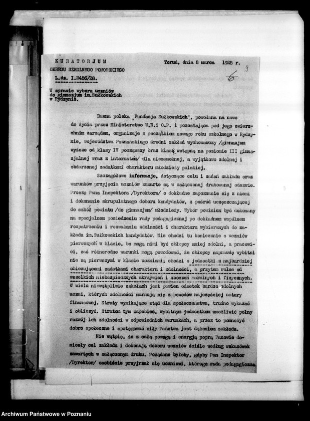 Obraz 13 z jednostki "Prywatne Gimnazjum imienia Sułkowskich- Rydzyna"