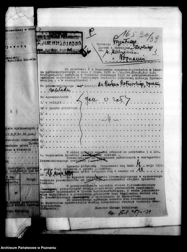 Obraz 6 z jednostki "Prywatne Liceum i Gimnazjum imienia Mickiewicza - Poznań [spis uczniów klasy II liceum oraz świadectwa ukończenia gimnazjum (IV klasy)]"