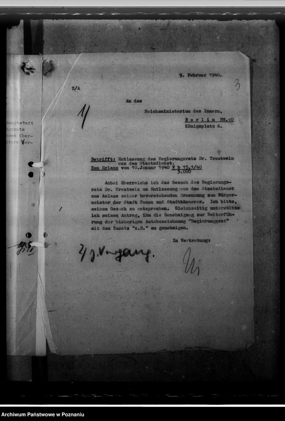 Obraz 7 z jednostki "Dr. Trautwein - Bügermeister und Kämmerer in Posen"