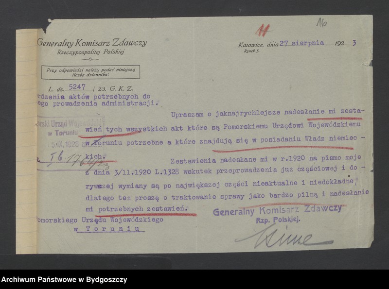 image.from.unit.number "Akra szczegółowe w sprawie zwrotu akt z Niemiec"