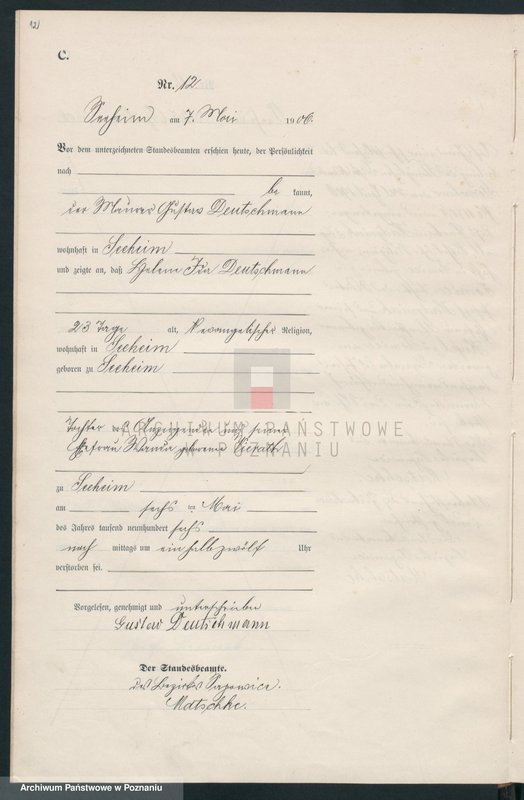 Obraz 15 z jednostki "Sterbe-Haupt-Register"