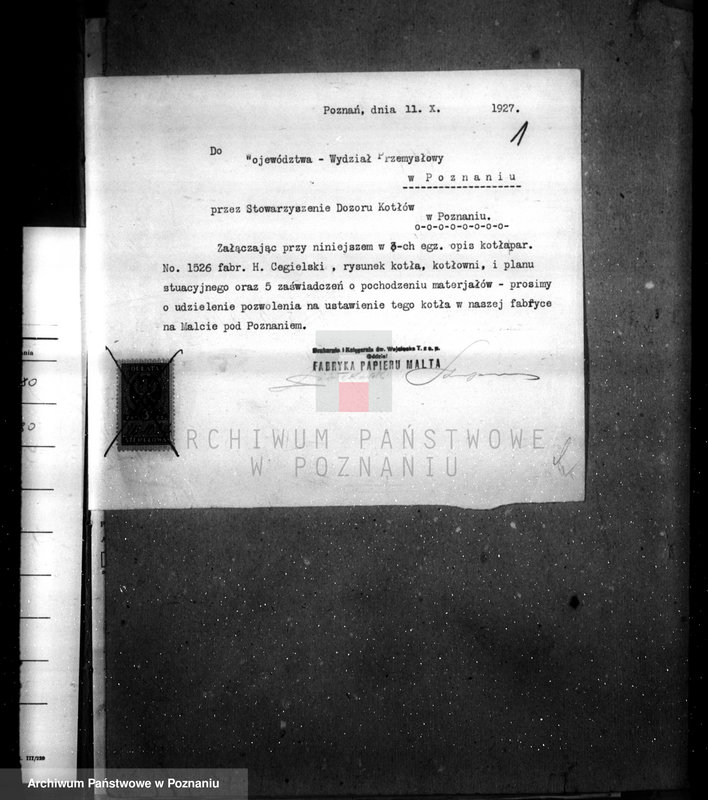 Obraz 5 z jednostki "Fabryka Papieru Malta w Poznaniu nr woj. 6019"