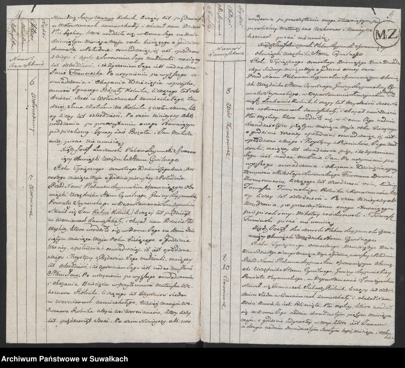 image.from.unit.number "Akta Urodzenia Gminy Leypuńskiej 1 Maja 1809 Roku."