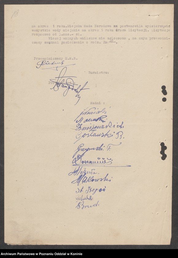 image.from.unit.number "Protokoły posiedzeń [Miejskiej Rady Narodowej]"