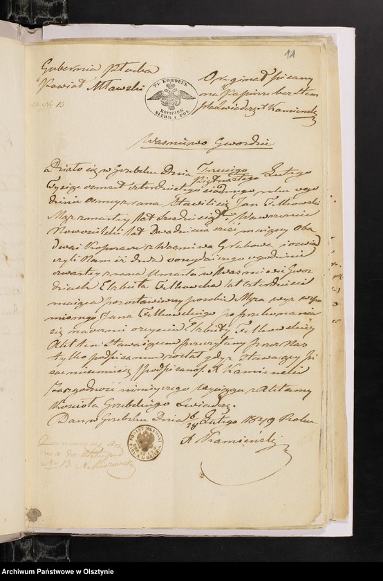 image.from.unit.number "Annexa z Parafij Janowieckiey z roku 1849"