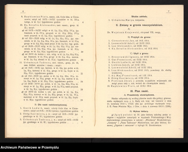 image.from.unit.number "IV Sprawozdanie kierownika Pryw[atnego] Gimnazjum Real.[nego] w Chrzanowie za rok szkolny 1914/1915"