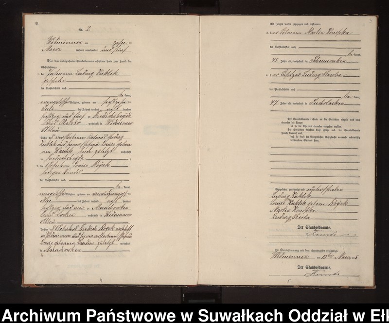 image.from.unit.number "Heirats-Neben-Register des Preussischen Standes-Amtes Widminnen Kreis Loetzen"
