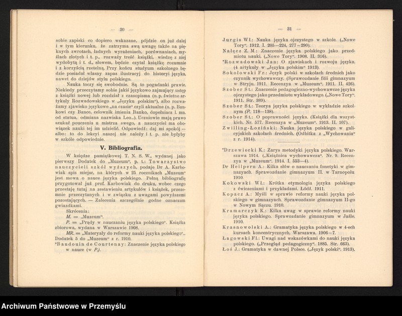 image.from.unit.number "IX Sprawozdanie Dyrekcji C.K. Gimnazjum V. w Krakowie za rok szkolny 1914/15"