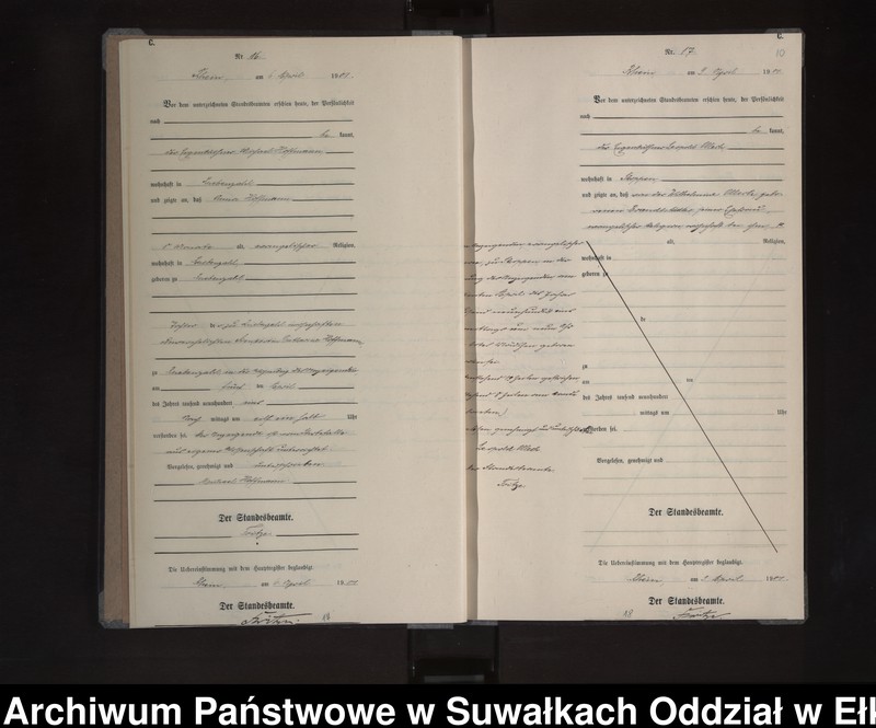 image.from.unit.number "Sterbe-Neben-Register des Königlichen Preussischen Standes-Amtes Orlen Kreis Loetzen"