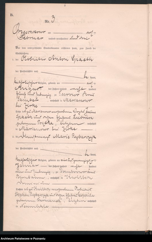 Obraz 8 z jednostki "Księga małżeństw"