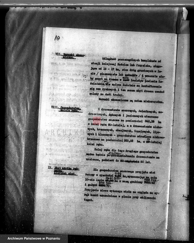 Obraz 14 z jednostki "Plan urządzania gospodarstwa leśnego dla lasu majętności Stary Białcz-Czacz powiat kościański 1935-1945"