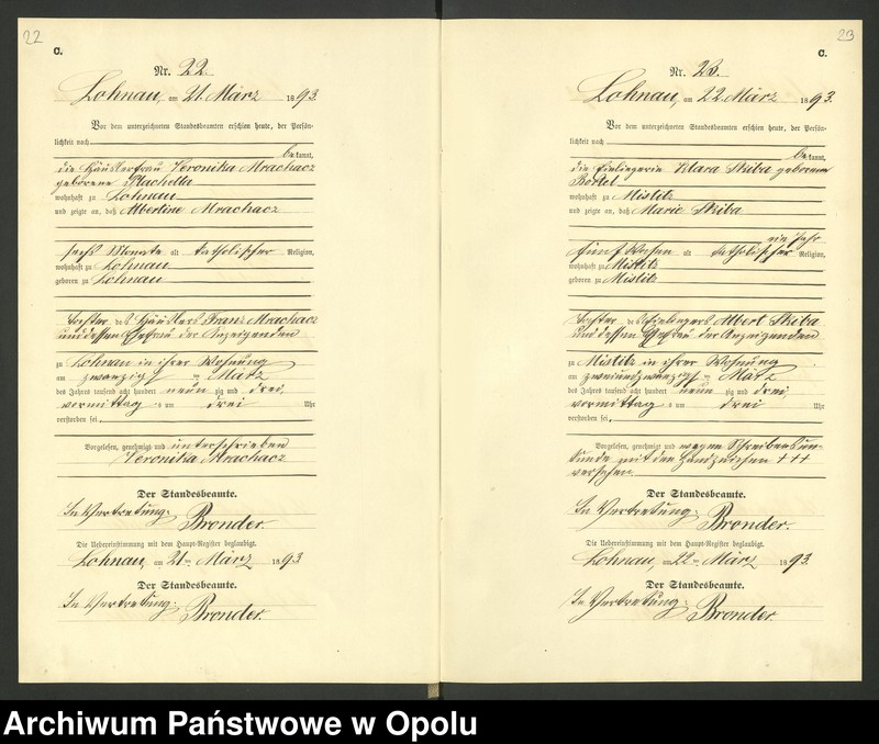 image.from.unit.number "Urząd Stanu Cywilnego Łany Księga zgonów rok 1893"