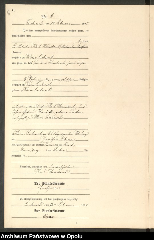 image.from.unit.number "Sterbe-Neben-Register Standes-Amt Leubusch 1895"