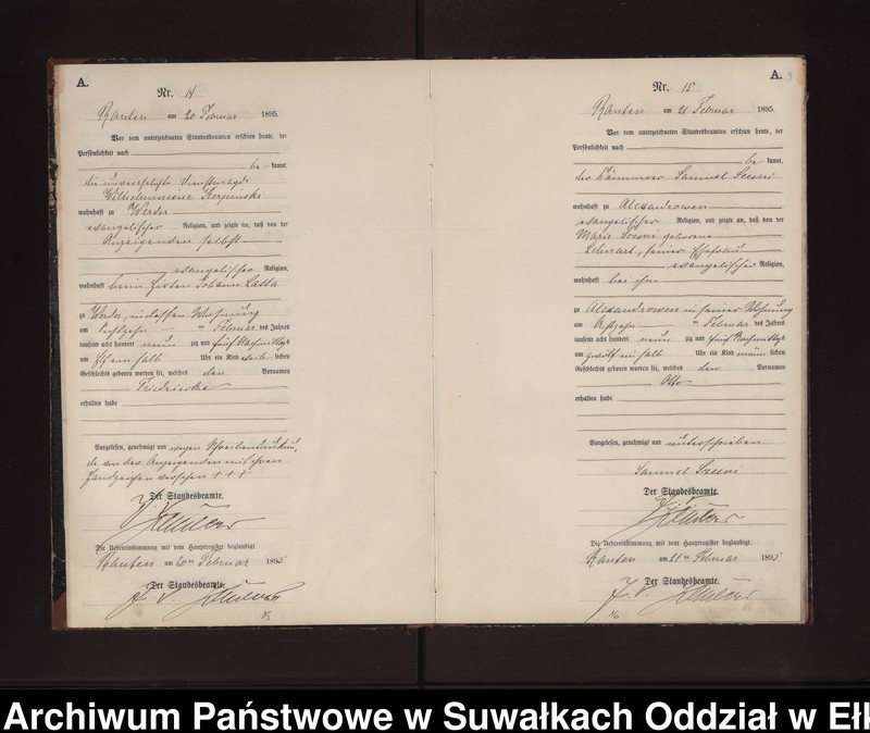 image.from.unit.number "Geburts-Neben-Register des Preussischen Standes-Amtes Neuhoff Kreis Loetzen"