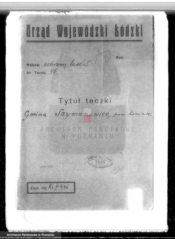 Obraz 4 z jednostki "Gmina Szyminowice powiat koniński /nadzór nad gospodarką leśną/"