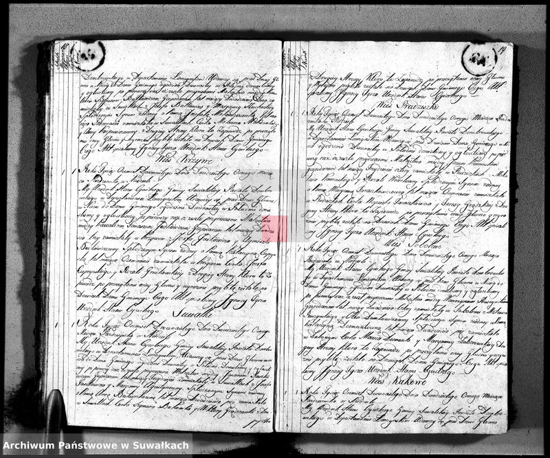 image.from.unit.number "Księga aktu ślubnego gminy suwalskiey, powiatu dąbrowskiego, departamentu łomżyńskiego od dnia 1-go maja 1812 do pierwszego maja 1813 roku"