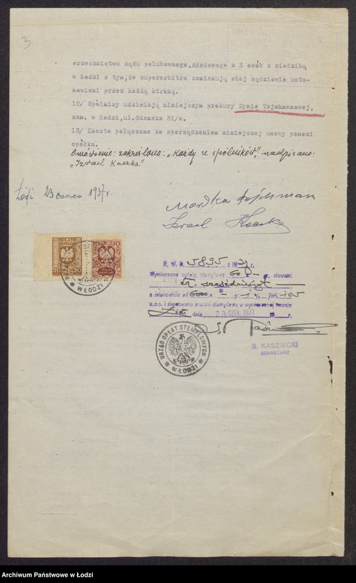 Obraz 5 z jednostki "Izrael Kaczka, Mordka Tajchman- sprzedaż dodatków krawieckich"