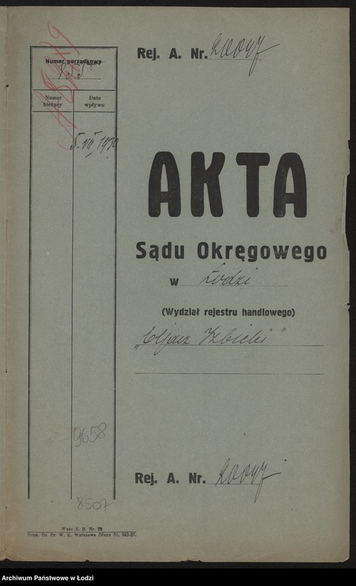 Obraz 2 z jednostki "Eljasz Izbicki- wyrób i sprzedaż wyrobów jedwabnych"