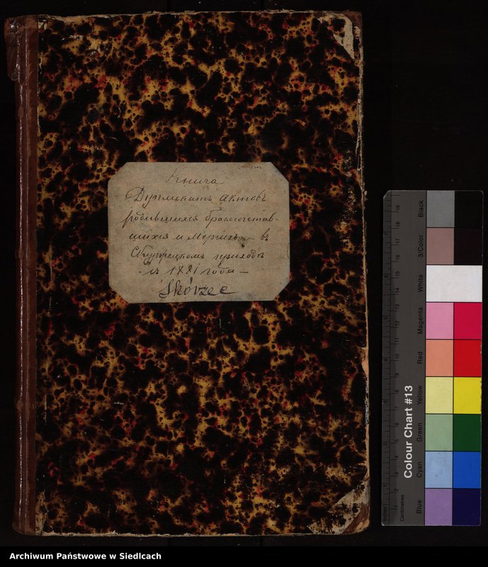 image.from.unit.number "[Księga duplikat Akt Urodzonych, Zaślubionych i Zmarłych Parafii Skurzeckiej na rok 1881]"