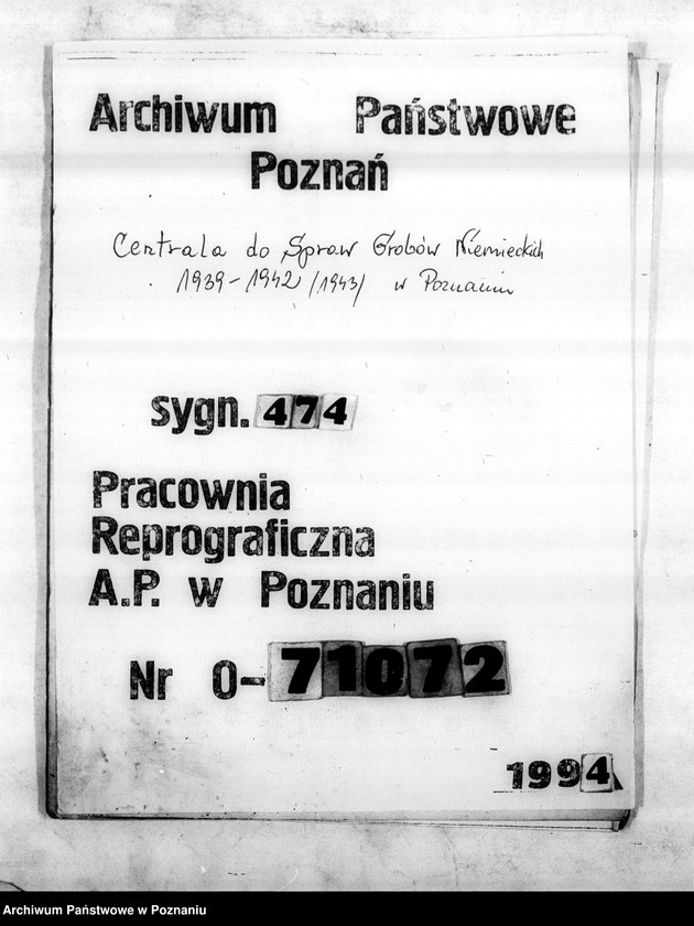 Obraz 1 z jednostki "Wykazy miejscowych Niemców, którzy zginęli w 1939 roku"