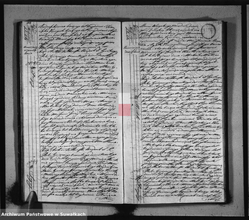 image.from.unit.number "Akta urodzonych stanu cywilnego gminy seyneńskiey od 1-go stycznia 1819 roku."