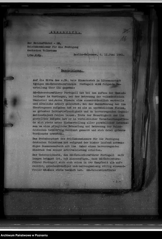 Obraz 20 z jednostki "Einsatz von Beamten in den Ostgebieten"