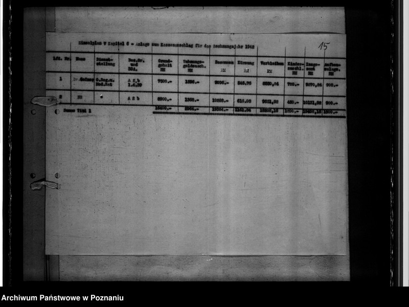 Obraz 18 z jednostki "Haushalt der Medizinalverwaltung - Haushaltsvoranschlag 1942"
