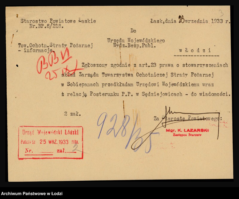 Obraz 3 z jednostki "Stowarzyszenie Ochotniczej Straży Pożarnej w Sobiepanach pow. łaski"