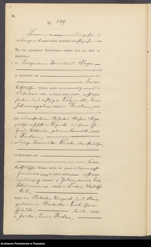 Obraz 18 z jednostki "Księga miejscowa małżeństw tom III [Rejestr główny małżeństw]"