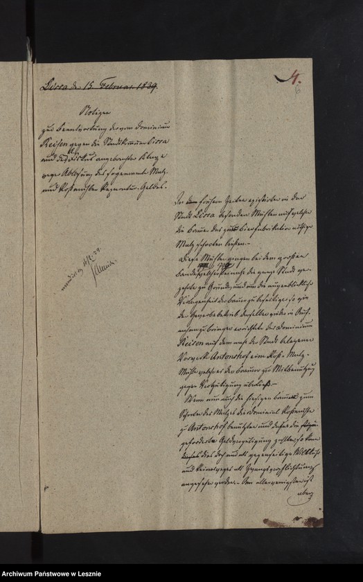 image.from.unit.number "[Die Prozesssache des Dominiums Reisen gegen die Stadtkommune und den Kgl. Fiskus wegen Ablosung der sogenannten Walz und Rustmühlenreparaturgelder]"