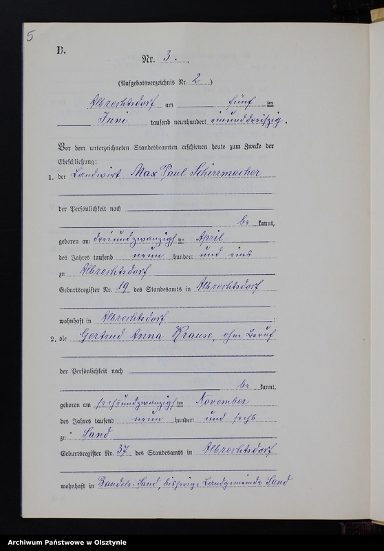 image.from.unit.number "Heiraths-Neben-Register Nr 1 - 15 [ Księga małżeństw - wtóropis ]"