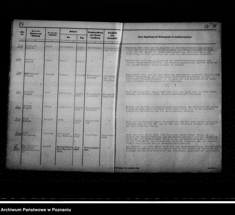 Obraz 17 z jednostki "Podania o odznaczenia dla urzędników z terenu działalności rejencji łódzkiej"