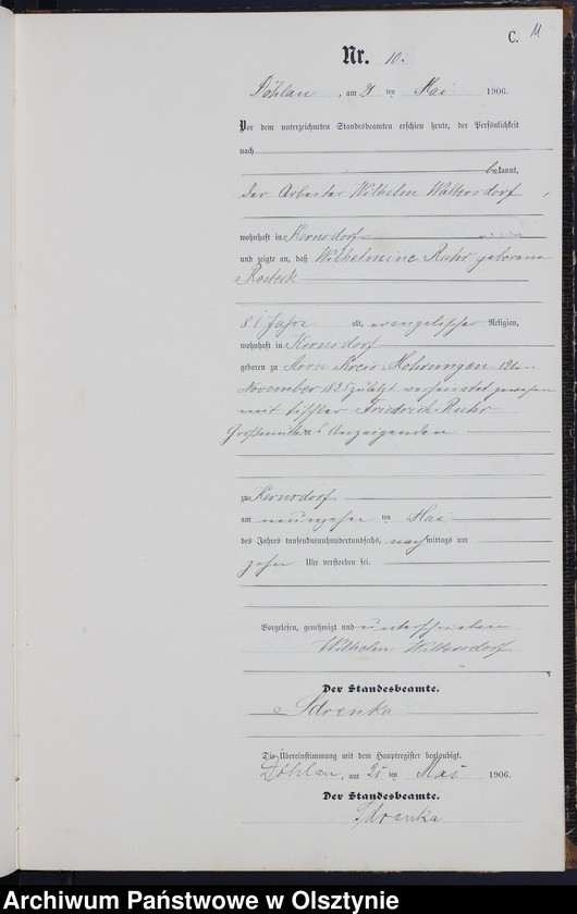 image.from.unit.number "Sterbe-Neben-Register Nr 1 - 26"